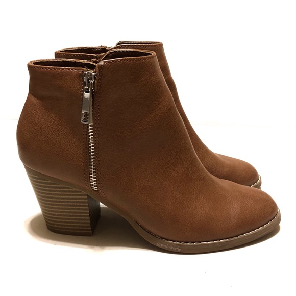 Express Shoes - Express Cognac Booties Ankle Boots